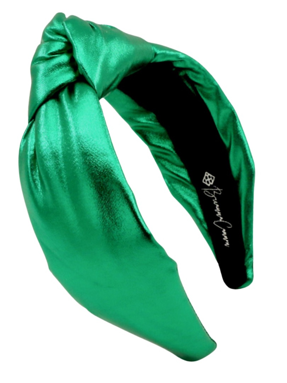 Brianna Cannon Metallic Green Knot Headband